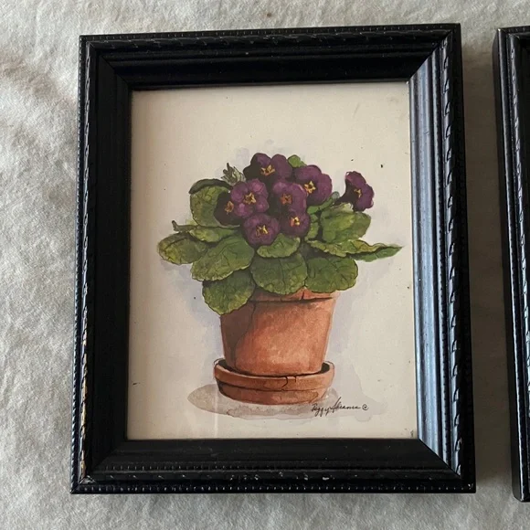 Set of Three Framed Floral Art Prints - Picture 2 of 6